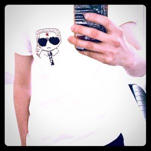 Karl Lagerfeld white Tshirt